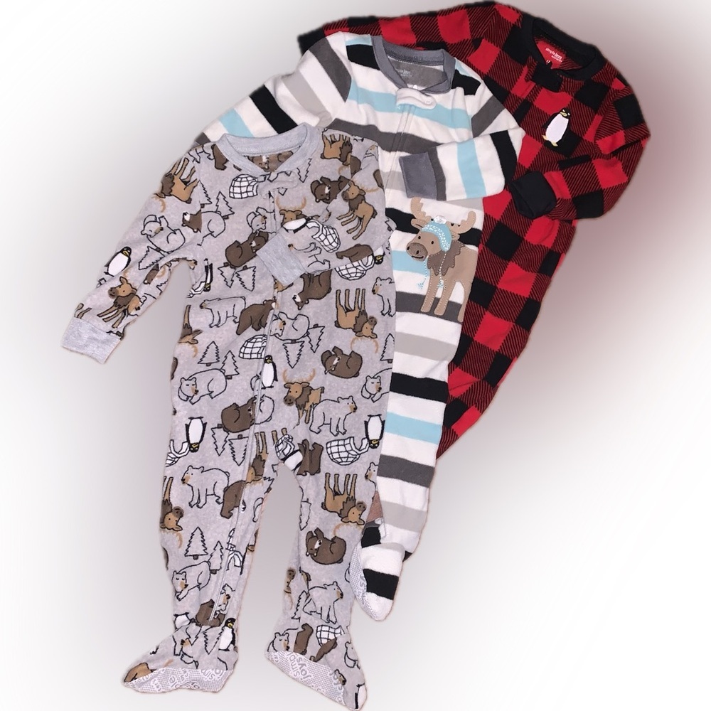 Simple Joys Carters Zip Up Snuggly Warm Fleece Sleeper Suits Footie Pajamas 12M